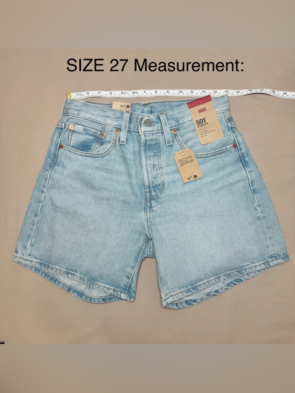 Levi's 501 Light Blue Denim Jean Shorts
